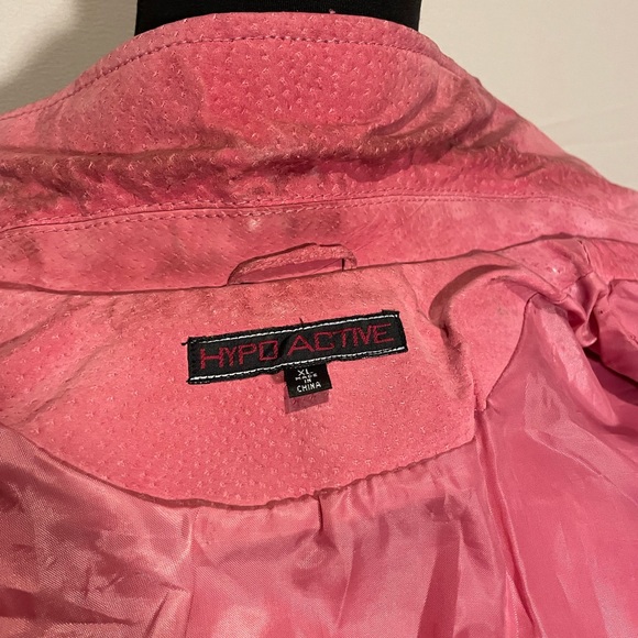 HYPO ACTIVE PINK LEATHER JACKET. - Picture 6 of 9